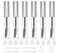 GORGECRAFT 10Pcs 10ml Empty Mascara Tube Bottle Transparent Plastic Eyelash Cream Containers Tubes Bottles with 4Pcs 2ml Dropper 2Pcs Mini Funnel Hopper for Castor Oil DIY Cosmetics Kit