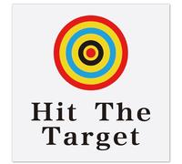 GORGECRAFT 10Pcs Hit The Target Toilet Stickers Yellow Background Bullseye Urine Aiming Decals Red Blue Black 3 Rings Round Dot Pattern PVC Waterproof Stickers for Pee Training Potty Urinal Restroom
