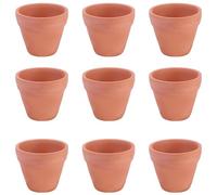 GORGECRAFT 10Pcs Small Terracotta Pots Bulk Ceramic Porcelain Pottery Plant Cactus Flower Mini Planter Pot with Drainage Hole for Succulent DIY Craft Wedding Favor Home Office Decor