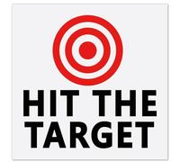 GORGECRAFT 10Pcs Toilet Target Aiming Stickers Urine Aiming Decals Hit The Target Boldfaced Letters Red 2 Loops Bullseye Pattern Toilet Stickers for Potty Pee Training Urinal Restroom Lavatories