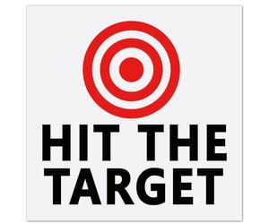 GORGECRAFT 10Pcs Toilet Target Aiming Stickers Urine Aiming Decals Hit The Target Boldfaced Letters Red 2 Loops Bullseye Pattern Toilet Stickers for Potty Pee Training Urinal Restroom Lavatories