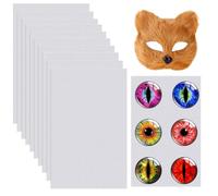 GORGECRAFT 10Pcs White Eye Mesh 30 x 20cm PVC Plastic Waterproof Mesh Sheet Printable Cosplay Fursuits Blank Canvas Fabric Sheets Furry Suit for Costume Props Craft Making Home Decor Supplies
