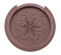 GORGECRAFT 111mm Guitar Sound Hole Cover Guitar Feedback Eliminator Musical Note Pattern Soft Silicone Compatible Screeching Halt Block Feedback Buster Buffer Protector Accessories, Camel