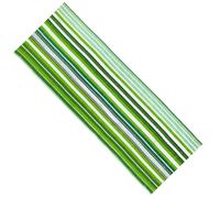 GORGECRAFT 115X43cm Beach Sling Chair Replacement Canvas Outdoor Lounge Chairs Covers Replacements Green Yellow Stripes Portable Reclining Sling Chair Fabric for Sunbathing Garden Courtyard Relaxation