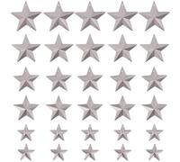 GORGECRAFT 120PCS 6 Sizes Silver Galvanized Metal Star Iron Barn Star Charms Three Dimensional Christmas Tree Ornament for Hanging Wall Holiday Wreath Decor Crafts Project Handmade