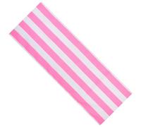 GORGECRAFT 120X43cm Beach Sling Patio Chairs Canvas Folding Chair Replacement Outdoor Chairs Cloth Replacements Hot Pink White Stripes Portable Reclining Sling Chair Fabric for Summer Vacation Garden