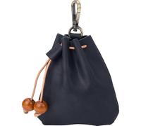 GORGECRAFT 125 * 106mm Black Genuine Leather Mini Medieval Pouch Keychain Crazy Horse Leather Drawstring Pouch Credit Card Wallets Coin Purse Change Holder Organizer For Business Office Men Women
