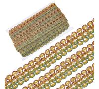 GORGECRAFT 12M Gold Braid Trim Metallic Gimp Trimming 3.5cm Butterfly French Wave Decorative Fabric Edge Centipede Lace Ribbon Boho for Wedding Bridal Costume Sewing DIY Crafts Clothing Accessories