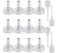 GORGECRAFT 12Pcs 0.8x0.7 Inch Metal Essential Oil Funnels Silver Mini Aluminum Funnel with 4Pcs Clear Small Pipette Mini Dropper for Filling Small Bottles or Containers Atomizers Perfume Liquid