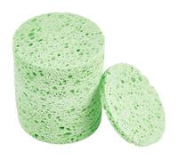 GORGECRAFT 12Pcs Facial Cleansing Sponge Reusable Make-Up Remover Sponges Flat Round Face Washing Sponges Light Green Make Up Sponges for Foundation Daily Cleansing Gentle Exfoliating Makeup Removal