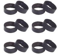 GORGECRAFT 12PCS Leather Belt Loop Keepers Black Cowhide Belt End Holder 27x12.5mm Belt Tip Fixing Strap Ring Buckle Retainer Accessories Fits 35mm Width Men Women Adults Belt Bag Straps DIY Crafts