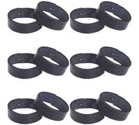 GORGECRAFT 12PCS Leather Belt Loop Keepers Cowhide Belt End Holder 31x12mm Belt Tip Fixing Belt Strap Ring Buckle Retainer Accessories Fits for 38mm Width Men Women Belt Bag Straps DIY Crafts, Black