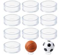 GORGECRAFT 12Pcs Stand Spheres Holder Round Acrylic Risers Display Stands Clear Pedestal Disc Column Nesting Buffet Jewelry Ring Sphere Shelf Stands with Hollow Bottom for Jewelry Balls Table Display