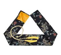 GORGECRAFT 135cm Silk Sword Nice Pattern Bag with Golden Tassel Cover Black Samurai Swords Carrying Case Ninja Sword Sheath Cover Carry Bag Holder Katana Cases for Cosplay Halloween Party