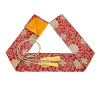 GORGECRAFT 135cm Sword Nice Pattern Bag with Golden Tassel Cover Red Silk Samurai Swords Carrying Case Ninja Sword Sheath Cover Carry Bag Holder Katana Cases for Cosplay Halloween Party