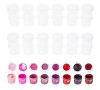 GORGECRAFT 144 Pots 24 Strips Empty Paint Pot Strip Bulk 5ml/0.17oz Clear Plastic Acrylic Painting Storage Mini Containers with Lid for Classrooms Schools Arts Festivals DIY Craft Supplies