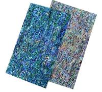 GORGECRAFT 14x24cm 2Pcs Abalone Shell Sticker Abalone Veneer Sheet Blue Purple Imitation Shells Stickers for Inlay Projects Craft Handmade Decoration with Backside Tape
