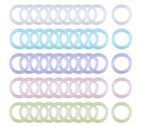 GORGECRAFT 150Pcs 5 Colors Binder Rings 1.45cm Plastic Loose Leaf Binder Rings Multi-Color Flexible Book Key Rings for Cards School Office Document Stack Home Scrapbook Notebook Keychain