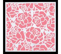 GORGECRAFT 151x151mm 2Pcs Large Rose Stencils Floral Design Stencil Roses Flower Reusable Plastic Templates Drawing for Wall Painting Drawing Stencil Set Wood Tools Cloth Home Decor