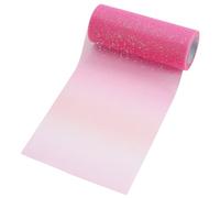 GORGECRAFT 15cm x 9m Glitter Tulle Roll Rainbow Gradient Tulle Netting Fabric Spool Decorative Sewing Craft Ribbon for Table Chair Bow Tutu Skirt Christmas Party Wedding Halloween Birthday