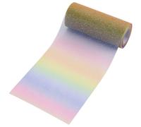 GORGECRAFT 15cm x 9m Rainbow Glitter Tulle Roll Gradient Netting Fabric Ribbon Spool Decorative Shiny Sewing Craft for Table Sash Bow Skirt Christmas Party Wedding Halloween Birthday Light Blue