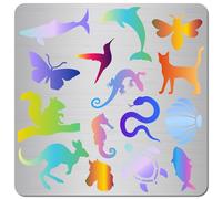 GORGECRAFT 16cm Animal Metal Stencil Butterfly Snake Lizard Cat Ocean Sea Animal Turtle Shell Fish Stainless Steel Templates for Wood Burning Engraving Journaling Pyrography Engraving Crafts