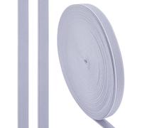 GORGECRAFT 16m Flat Elastic Fibre Cords 15mm Wide Silver Braided Stretchy Strap Webbing Rope Roll Stretch Elastic Spool Knit for Sewing DIY Crafting