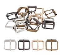 GORGECRAFT 16Pcs 4 Colors 2 Sizes Metal Single Prong Roller Belt Buckles Multi-purpose Heavy Duty Iron Hardware Pin Replacement Buckle for Shoes Handbags Clothing Accessories Footwear