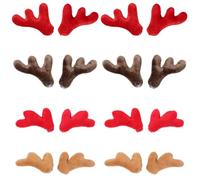 GORGECRAFT 16Pcs 4 Styles Christmas Reindeer Elk Horn Hair Accessories Mini Antlers Decorations Deer Flocking Antlers Branch Animals Headband Snowman Hand for Headband Snowman Wedding Party
