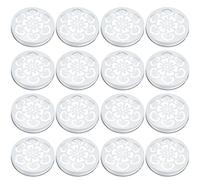 GORGECRAFT 16pcs Mason Flower Jar Insert Lid Plants Organizer Frog Lids Auspicious Cloud Pattern Glass Bottle Covers for Regular Mouth Mason Canning Jars Fixed Tools Home Office, 67mm