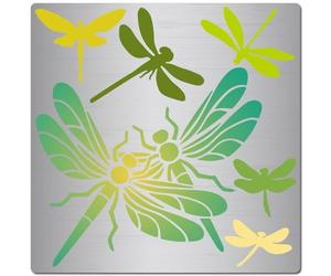 GORGECRAFT 16x16cm Dragonfly Stencil Insect Metal Template Bookmark Reusable Flying Animal Stainless Steel Stencils for Journaling Scrapbooking Engraving Wood Burning Pyrography Card Making Crafts