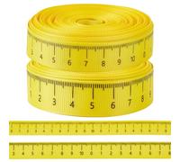 GORGECRAFT 18.3M 2 Sizes Yellow Ruler Ribbon Polyester Back to School Themed Teacher Appreciation Rulers Measuring Tape Rolls for DIY Sewing Craft Gift Wrapping Wreaths Bow Supplies