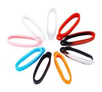 GORGECRAFT 18PCS 9 Colors Anti-Lost Silicone Rubber Rings Holder Multipurpose Adjustable Cases Necklace Lanyard Replacement Pendant Carrying Kit for Pens Diameter 40mm/1.57 inch