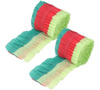 GORGECRAFT 19.7 Feet x 2.76 Inch Crepe Paper Rolls Red Green Colored Party Streamers Hanging Garland Tissue Ornament for Party Backdrop Birthday Bridal Shower Wedding Decorations Art Crafts Home Decor