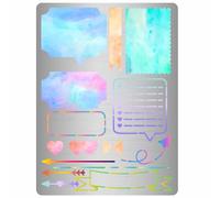 GORGECRAFT 19 x 14cm Metal Stencil Bookmark Journal Planner Diary Lines Banners Arrow Frame Stainless Steel Stencils Template for Painting Scrapbook Engraving Wood Burning Pyrography Habit Tracker