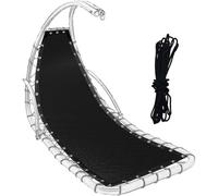 GORGECRAFT 197X64cm Replacement Hanging Chair Mesh Durable Rope Set Hammock Hanging Rocking Chair Fabric Polyester Zero Gravity Chair Replacement Fabric for Outdoor Indoor Yard Chaise Lounge Summer