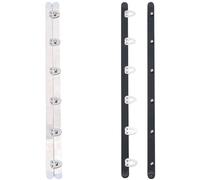 GORGECRAFT 2 Colors 12" Corset Busk with Buttons Black & White Stainless Steel Corset Busk Boning 30cm 6 Buckles Spring Steel Corset Spoon Busk with Silver Buttons for Sewing and Closure of Corsets
