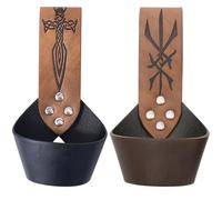 GORGECRAFT 2 Colors Leather Sword Frog Medieval Renaissance Belt Sheath Scabbard Belt Retro Adjustable Sword Holster for Halloween Christmas Party Knight Warrior Cosplay Costume Accessories