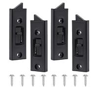 GORGECRAFT 2 Pairs Tilt Latch Replacement Window Parts and Hardware Locks Plastic Construction Snap-in 2 Hole Center Spacing Sliding Lock Replacement with 8Pcs Iron Screws for Home Windows
