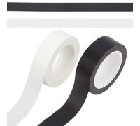GORGECRAFT 2 Roll 20m tape 15mm Black White Self Adhesive Masking Tape Decorative Stickers Border Washi Paper Stick for Paintings Boxes Scrapbooks DIY Art Craft Wrapping
