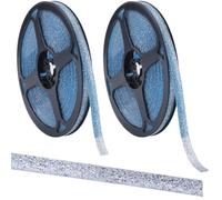 GORGECRAFT 2 Rolls Ceiling Molding Peel and Stick Caulk Strip Adhesive Wall Corner Protector Decorative Silver Caulking Gap Sealant Edging Tape Border for Stove Sink Toilet Bathtub Edge 6m x 8mm