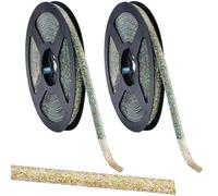 GORGECRAFT 2 Rolls Gold Caulk Tape Self Adhesive Bathroom Sealant Strip Caulking Sealing Moulding Trim Strips Tapes for Kitchen Sink Countertop Toilet Windows Ceiling Mirror Wall Edge 6m x 8mm