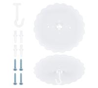 GORGECRAFT 2 Sets Mosquito Net Ceiling Hook Canopy Hooks Dome Mosquito Net Hooks with Base Screws 17.9cm Super Glue Ceiling Hangers Hook for Hanging