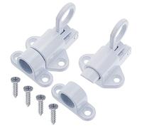 GORGECRAFT 2 Sets Self-Closing Latch Aluminum Alloy Automatic Window Spring Latch Spring Loaded Latch Slide Lock Security Automatic Window Gate Slide Locks for Inside Door, White