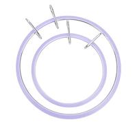 GORGECRAFT 2 Sizes Metal Spring Tension Embroidery Hoops Tension Cross Stich Hoop Set Circle Round Frame Art Craft for Sewing (4.7 inch, 6.6 inch)
