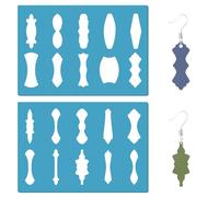GORGECRAFT 2 Styles Reusable Acrylic Earrings Making Template Fancy Bails Leather Cutting Stencils Jewelry Shape Templates for Earring Making Scrapbooking Painting Art Crafts Supplies 13x9cm