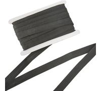 GORGECRAFT 20 Yards Book Binding Headbands 22mm Wide Bias Binding Tape Black Flat Book Binding Ribbon Herringbone Webbing Trim Bookmaking Twill Tape for DIY Sewing Craft Beginners Book Repairing Decor
