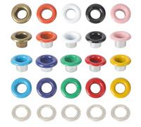 GORGECRAFT 200 Sets 10 Colors ID Grommets Eyelets 4.5mm Hole Self Backing Eyelet Mini Crop A Dile Metal Quicklet Grommets Kit with Washers for Repairing Bead Cores Clothes Leather Canvas DIY Crafts