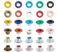 GORGECRAFT 200 Sets 10 Colors Metal Eyelets for Fabric 5mm Hole Small Iron Self Backing Eyelet Kit Quicklet Grommets with Washers for Repairing Bead Cores Clothes Shoes Leather Canvas DIY Crafts
