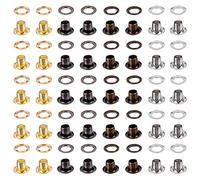 GORGECRAFT 200 Sets 4 Colors Eyelets And Grommets 3MM Hole Self Backing Eyelet Mini Crop A Dile Eyelets with Washers for Paper Crafting Bead Cores Clothes Leather Canvas